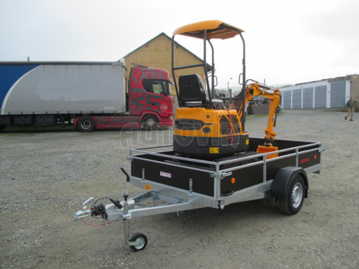 Brzděný sklopný valník ZV 31 1,3T B1 skl 3,01x1,55/0,30 POČ