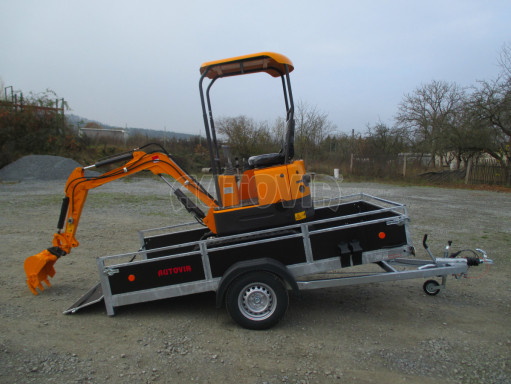 Brzděný sklopný valník ZV 31 1,3T B1 skl 3,01x1,55/0,30 POČ