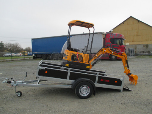 Brzděný sklopný valník ZV 31 1,3T B1 skl 3,01x1,55/0,30 POČ