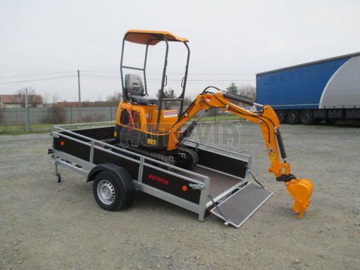 Brzděný sklopný valník ZV 31 1,3T B1 skl 3,01x1,55/0,30 POČ