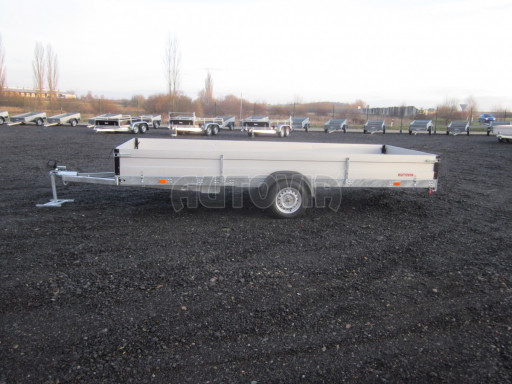 Nebrzděný univerzální jednoosý valník BGS 750kg N1 4,50x1,84/0,35 zesílená náprava