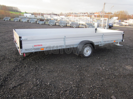 Nebrzděný univerzální jednoosý valník BGS 750kg N1 4,50x1,84/0,35 zesílená náprava