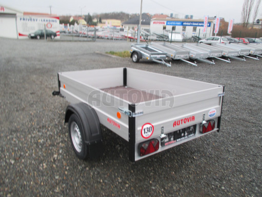 Sklopný nebrzděný přívěs ZV 7 ALU skl 2,06x1,27/0,35