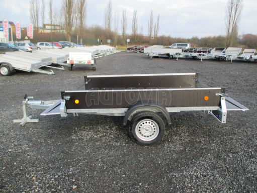 Skladový nebrzděný PROFI nákladní přívěs ZV 27 750kg N1 2,50x1,48/0,35M POČ zesílená náprava