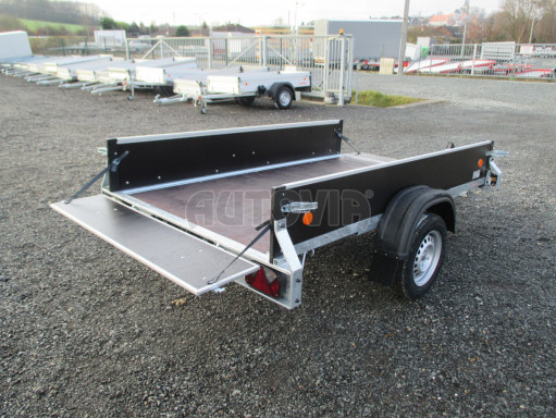 Skladový nebrzděný PROFI nákladní přívěs ZV 27 750kg N1 2,50x1,48/0,35M POČ zesílená náprava