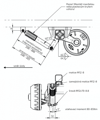 Tlumič k nápravě KNOTT typ 990001 (do 1800 kg/1 náprava) č.6