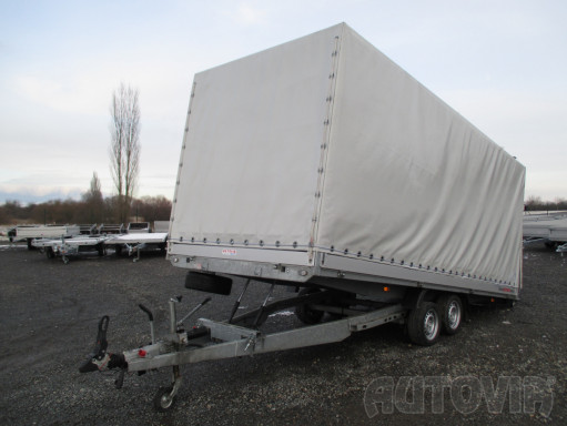 Bazarový sklopný přívěs AD 2,7T 5,17x2,09/2,10 s plachtou*SPZ nájezdy č.1