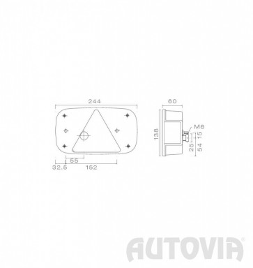 Svítilna Aspöck Multipoint III sdružená, P-BL/BR/KO/CO/RZ, baj5 č.2