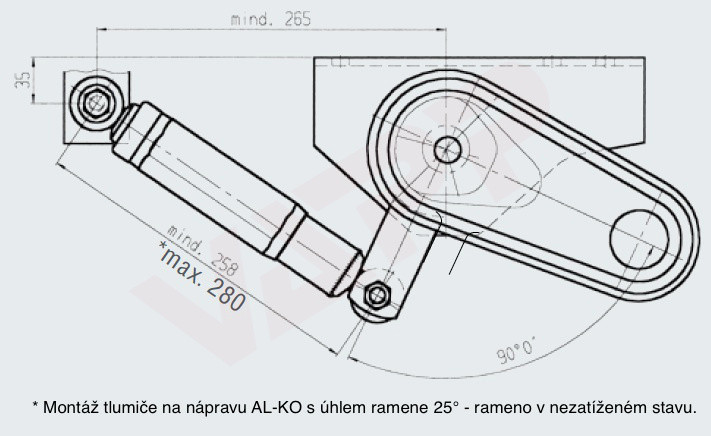 Tlumič k nápravě AL-KO Octagon Compact černý (do 4000 kg/1 náprava) č.3
