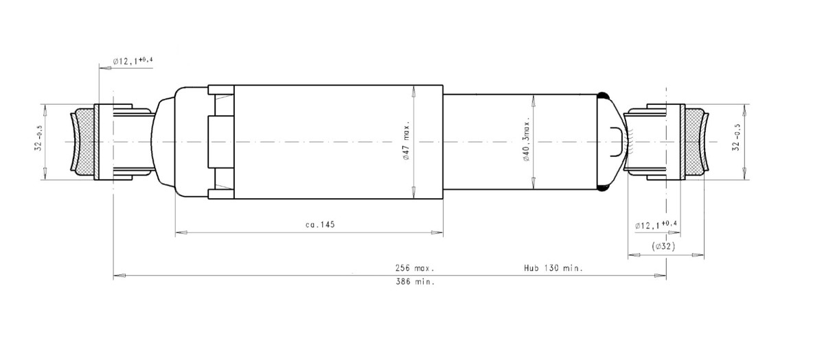 Tlumič k nápravě AL-KO Octagon Compact černý (do 4000 kg/1 náprava) č.2