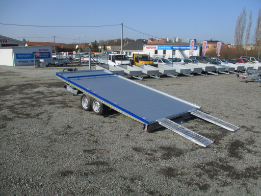 Hliníkový přepravník vozidel AD 2,7T 4,43x2,09 Blue