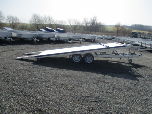 Hliníkový přepravník vozidel AD 2,7T 4,43x2,09 Blue