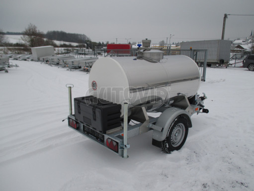 Přívěsný vozík -ZV26B1 1,6T/1m3  izolovaná cisterna na pitnou vodu