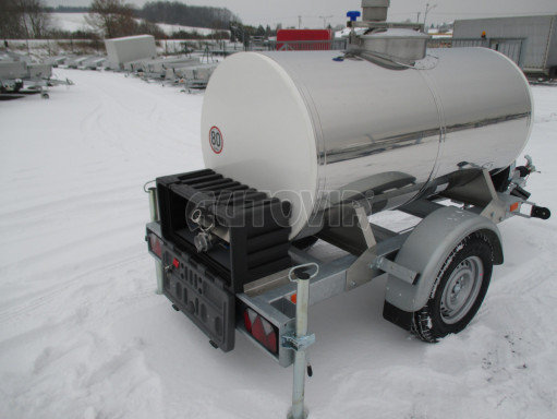 Přívěsný vozík -ZV26B1 1,6T/1m3  izolovaná cisterna na pitnou vodu