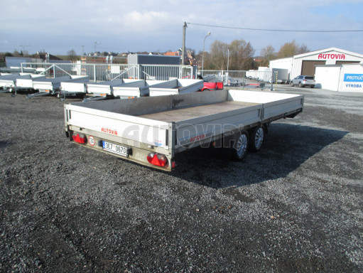 Bazarový přívěsný vozík v provedení valník VER 2,7T 5,03x2,06/0,30 č.2