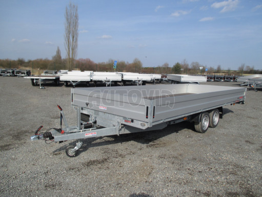 Hydraulicky sklopný přívěs pro přepravu aut AD 5 2,7T 5,17x2,09 valník** bazar č.2