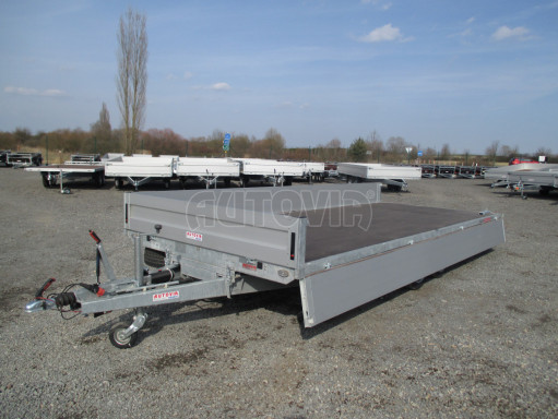 Hydraulicky sklopný přívěs pro přepravu aut AD 5 2,7T 5,17x2,09 valník** bazar č.3