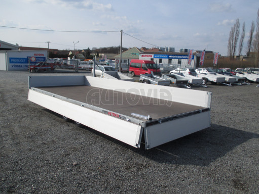 Hydraulicky sklopný přívěs pro přepravu aut AD 5 2,7T 5,17x2,09 valník** bazar č.13