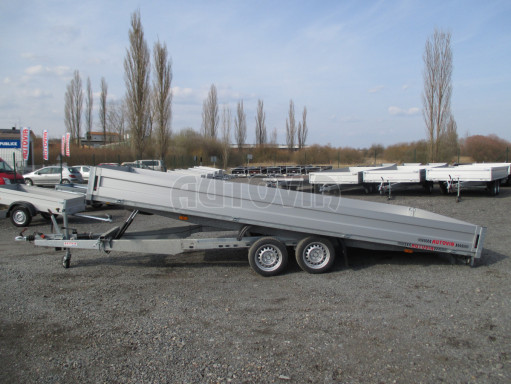 Hydraulicky sklopný přívěs pro přepravu aut AD 5 2,7T 5,17x2,09 valník** bazar č.16