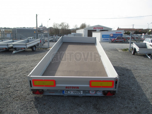 Hydraulicky sklopný přívěs pro přepravu aut AD 5 2,7T 5,17x2,09 valník** bazar č.18