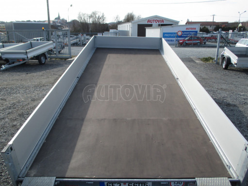 Hydraulicky sklopný přívěs pro přepravu aut AD 5 2,7T 5,17x2,09 valník** bazar č.26