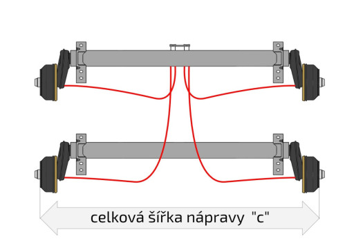 Lanovod brzdový AL-KO Profi Long life  530/726 mm rychlomont. (s čočkou) č.3
