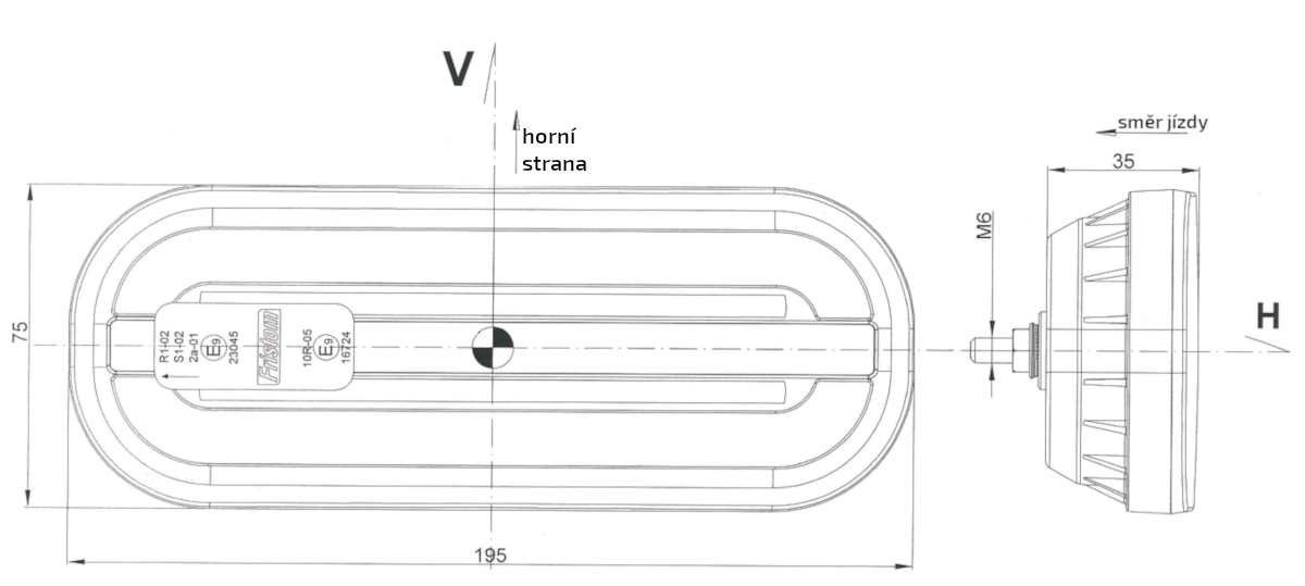 Svítilna Fristom FT-320 sdružená LED 12-36V, L/P-BL/BR/KO, dynamický blinkr, baj5 č.4