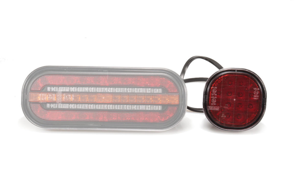 Svítilna mlhová zadní LED Fristom FT-400, 12-36V, kabel 0,5m SS konektor č.5