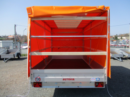 Sklápěcí přívěs na auta AD 3,5T B3 4,50x2,09/2,0m  valník 1350