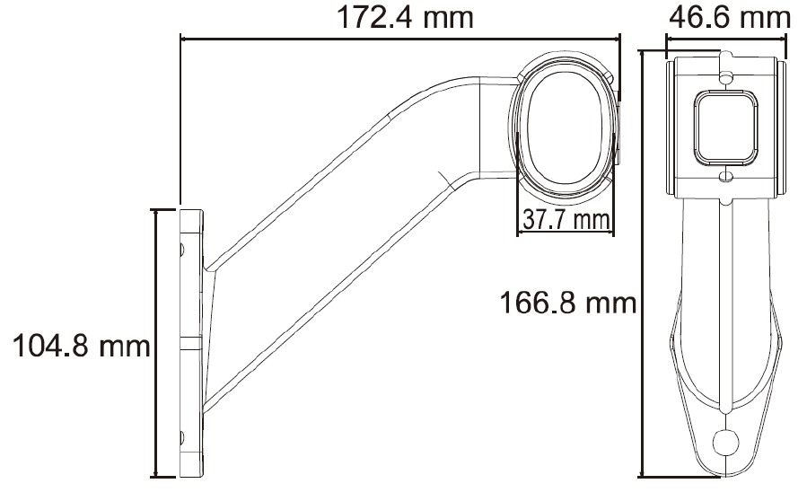 Svítilna doplňková obrysová LED Lucidity 26550 172,4, 12-24V, Levá, QS150 č.6