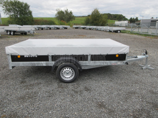 Naklápěcí nebrzděný PROFI přívěs ZV 31 750kg N1 skl 3,01x1,54/0,30 zes. náprava POČ plachta