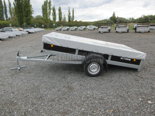Naklápěcí nebrzděný PROFI přívěs ZV 31 750kg N1 skl 3,01x1,54/0,30 zes. náprava POČ plachta