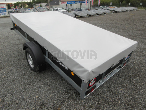 Naklápěcí nebrzděný PROFI přívěs ZV 31 750kg N1 skl 3,01x1,54/0,30 zes. náprava POČ plachta