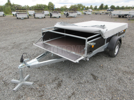 Naklápěcí nebrzděný PROFI přívěs ZV 31 750kg N1 skl 3,01x1,54/0,30 zes. náprava POČ plachta