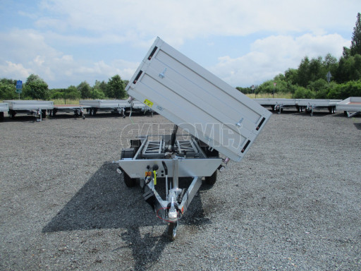 Třístranný sklopný přívěs s nástavbou bočnic ATS 3SKS 2,7T 3,32x1,70/0,70 ECO ZN v elektrice