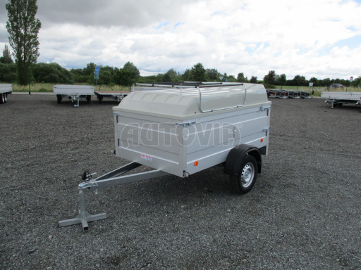 Přívěsný vozík s víkem HD 7 750kg 2,07x1,25/0,85 nástavba víko č.1