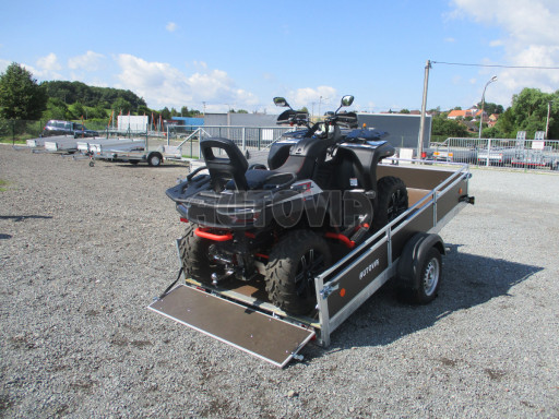 Naklápěcí nebrzděný PROFI přívěs ZV 31 750kg N1 skl 3,01x1,54/0,30 zes. náprava POČ