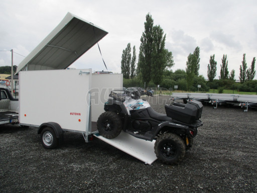 Přívěs pro motocykl ZV 27 N1 O skříň s laminátovým víkem 2,50x1,48/1,40