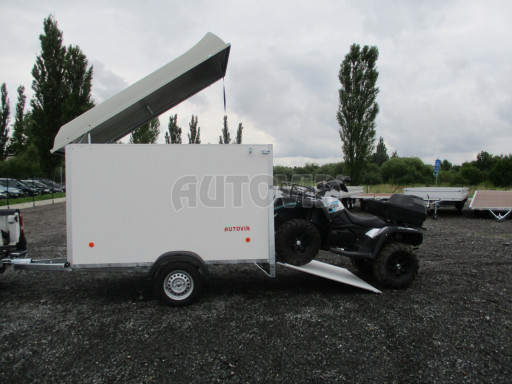 Přívěs pro motocykl ZV 27 N1 O skříň s laminátovým víkem 2,50x1,48/1,40