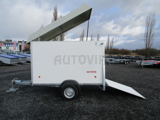 Přívěs pro motocykl ZV 27 N1 O skříň s laminátovým víkem 2,50x1,48/1,40