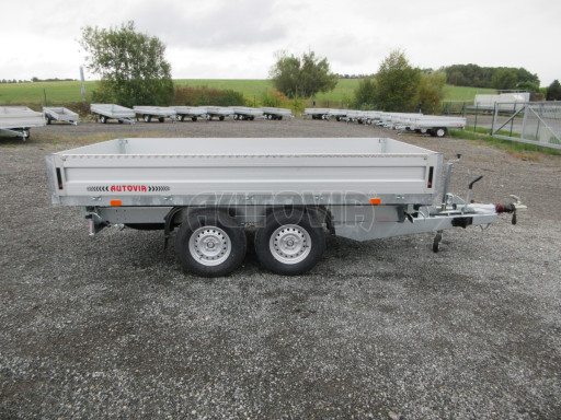 Třístranný sklopný přívěs ATS 3SKS 3,5T 3,32x1,70/0,35 ruč, atyp bočnice