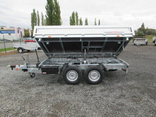 Třístranný sklopný přívěs ATS 3SKS 3,5T 3,32x1,70/0,35 ruč, atyp bočnice