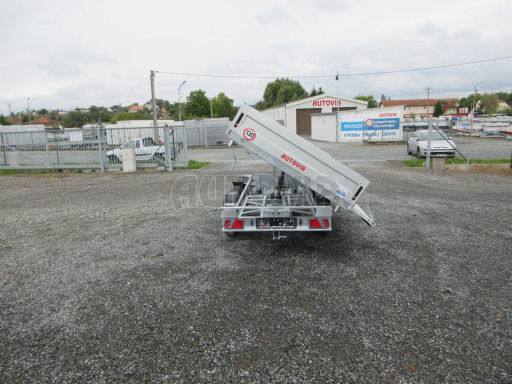 Třístranný sklopný přívěs ATS 3SKS 3,5T 3,32x1,70/0,35 ruč, atyp bočnice