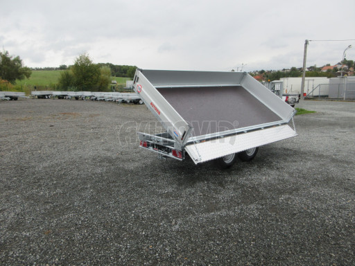 Třístranný sklopný přívěs ATS 3SKS 3,5T 3,32x1,70/0,35 ruč, atyp bočnice