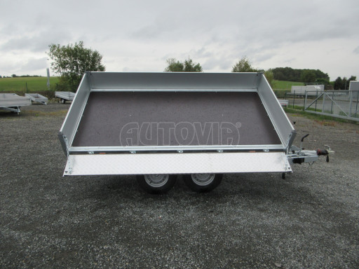 Třístranný sklopný přívěs ATS 3SKS 3,5T 3,32x1,70/0,35 ruč, atyp bočnice