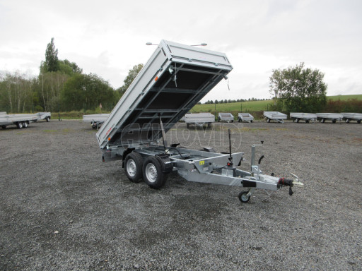 Třístranný sklopný přívěs ATS 3SKS 3,5T 3,32x1,70/0,35 ruč, atyp bočnice