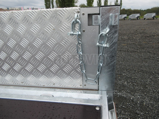 Třístranný sklopný přívěs ATS 3SKS 3,5T 3,32x1,70/0,35 ruč, atyp bočnice