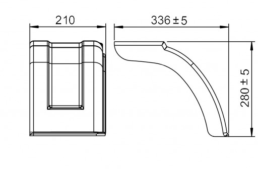 Blatník plast 10'/215 mm půlený AL-KO černý č.2