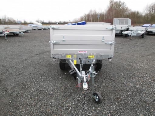 Sklápěcí přívěs DLT 2,7T 2,57x1,48/0,70 el, nástavba, ZN podlaha