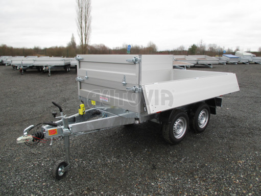 Sklápěcí přívěs DLT 2,7T 2,57x1,48/0,70 el, nástavba, ZN podlaha